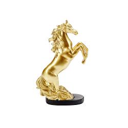 Statueta decorativa Horse Gold din rasina, 22 cm 1945