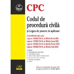Codul de procedura civila si Legea de punere in aplicare 28 august 2022