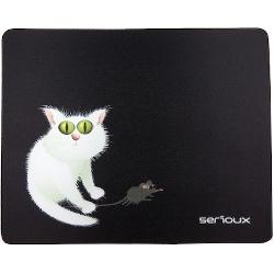 Mousepad Serioux, Cat and Mice, 250x200x3 mm MSP02
