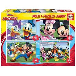 Puzzle 4 in1 (20+40+60+80) Educa - Mickey and friends 18627