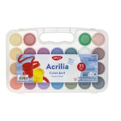25 de culori acrilice a cate 20 ml Daco Acrilia CU325