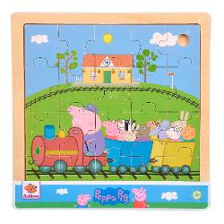 Puzzle din lemn cu 20 de piese Peppa Pig 109265701