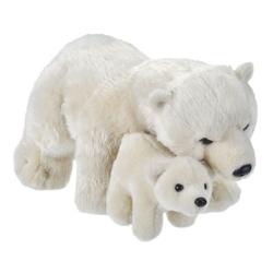 Jucarie de plus Wild Republic - Mama si puiul de urs polar, 32 cm WR19441