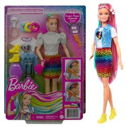 Papusa Barbie cu par curcubeu MTGRN81