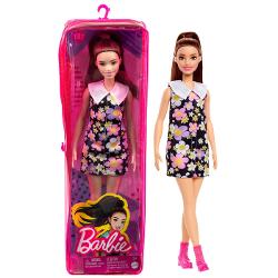 Papusa Barbie Fashionista Satena Cu Rochie Cu Imprimeu Floral MTFBR37_HBV19
