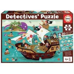 Puzzle cu 50 de piese Educa - Detective Puzzle Pirates 18896
