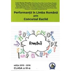 Performanta in limba romana prin concursul Euclid clasa a III a 2015-2016