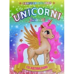 Unicorni fantastici - carte de colorat, cu abtibilduri