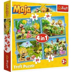 Puzzle 4 in 1 trefl - aventurile albinutei maya 34356