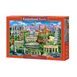 Puzzle cu 1000 de piese castorland - famous landmarks 104901
