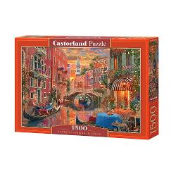 Puzzle cu 1500 de piese Castorland - Romantic evening in Venice 151981