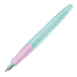 Stilou Herlitz My.Pen, pentru stangaci, cu o rezerva de cerneala inclusa, turcoaz cu violet, in blister HZ10999811