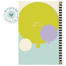 Felicitare Happy BirthDay cu Baloane Pastel, B6, Artebene A124654