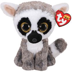 Jucarie de plus Ty Beanie Boos - Linus, lemur, 15 cm TY36224