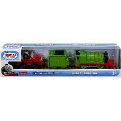 Thomas si prietenii sai - Locomotiva Henry motorizata cu vagon si masina Winston GYW12