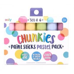 Creioane tempera solida Chunkies culori pastel, 6 culori 126 018