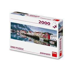 Puzzle panoramic cu 2000 de piese DINO TOYS - Orasul pescarilor 562097