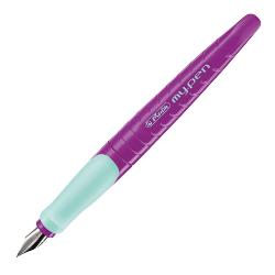 Stilou Herlitz My.Pen, pentru stangaci, cu o rezerva de cerneala inclusa, lila cu menta, in blister HZ11167996