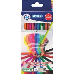 Creioane colorate cu guma 12/set 25090