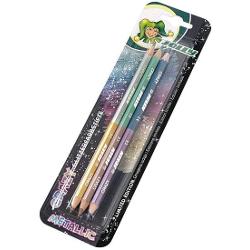 Set de 3 creioane colorate duble, 6 culori metalizate Jolly Crazy Metallic 3000 0515