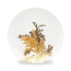 Set de 4 farfurii din ceramica, cu decor auriu, 20.5 cm wd540