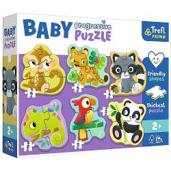 Puzzle Trefl Primo Baby Progressive Animalele Exotice 44005