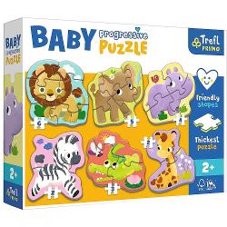 Puzzle Trefl Primo Baby Progressive Safari 44002