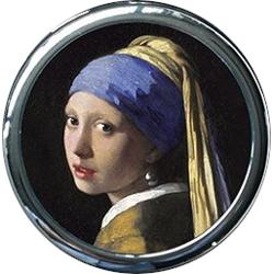 Cutie pentru pilule, Vermeer, The girl with pearl earring, 5 cm P07VER