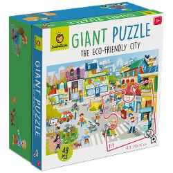 Puzzle gigant cu 48 de piese Ludattica - Orasul verde 22228