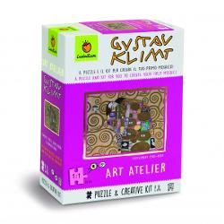 Kit Creativ si puzzle cu 224 de piese - Atelier Gustav Klimt, Ludattica 20200