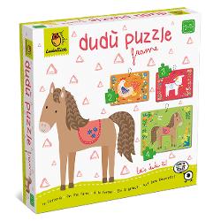 Dudu puzzle in rama 2-3-4 piese - Animale de la ferma, Ludattica 20309