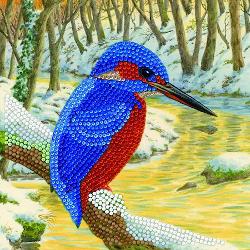 Set creativ tablou cu cristale Kingfisher 18x18 cm Craft Buddy CCK-A66