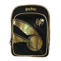 Ghiozdan Harry Potter Golden Snitch, 2 compartimente interioare, si 1 buzunar exterior, impermeabil, 38 x 27.5 x 11 cm, negru 93541