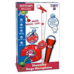 Microfon rosu cu stativ Bontiempi Bon40-0910