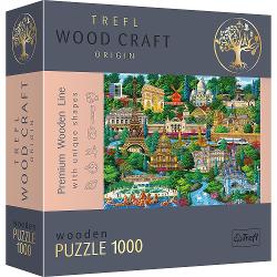 Puzzle cu 1000 de piese, din lemn, trefl - obiective turistice faimoase din franta 20150