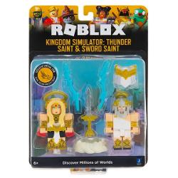 Scoateti aventurile Roblox preferate de pe ecran si in lumea reala cu acest pachet unic de jocuri cu doua personaje iconice si accesorii Mixeaza si asorteaza piese pentru a-ti construi propriul personaj unic Roblox Decoreaza-ti figurinele cu accesoriile incluse Colectioneaza astazi toate figurinele tale preferate Roblox