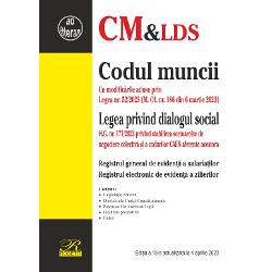 Prezenta edi&539;ie Codul muncii & Legea privind dialogul social include- ultima modificarea legislativ&259; adus&259; Codului muncii prin Legea nr 522023 M Of nr 186 din 6 martie 2023;- ÎCCJ HP dec nr 232023 privind interpretarea &537;i aplicarea art 47 alin 1 &537;i 2 &537;i art 256 alin 1 din Codul muncii Comunicat din 27 martie 2023;- HG nr 1712023 privind stabilirea 