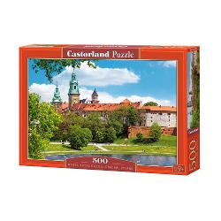 Puzzle de 500 piese cu Wawel Royal Castle Cracow Poland Puzzle-ul are 47 x 33 cm iar cutia masoara 325 x 225 x 5 cm Pentru varste de peste 9 ani