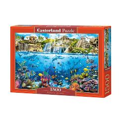 Puzzle de 1500 de piese cu Pirate Island Puzzle-ul are dimensiunile 68×47 cm Dimensiunea cutiei 35×25×5 cm Pentru cei cu varste peste 9 ani