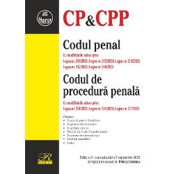 Codul penal. Codul de procedura penala 5 septembrie 2023