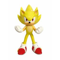 Pe o planeta indepartata Figurina Comansi Sonic -Super Sonic Yellow un arici albastru antropomorf nobil si curajos care poate alerga cu viteza supersonica este urmarit de un trib de echidne Gardianul sau Bufnita Longclaw ii ofera o punga de inele care deschid portaluri catre alte planete Cand este transformat in Super Sonic proportiile lui Sonic raman neschimbate in 