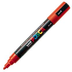 Marker UNI PC-5M Posca 1.8-2.5 mm, rosu fluorescent M1457