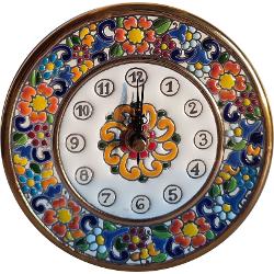 Ceas din ceramica pictat si aurit manual 14 cm 31225