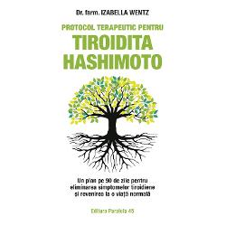 Diagnosticat&259; cu Hashimoto la 27 de ani dr farm Izabella Wentz autoarea fenomenalului bestseller Tiroidita Hashimoto cunoa&537;te atât efectele bolii cât &537;i limit&259;rile medica&539;iei Cheia îns&259;n&259;to&537;irii sus&539;ine ea presupune schimbarea stilului de via&539;&259; În Protocolul terapeutic pentru tiroidita Hashimoto ofer&259; un tratament testat care a ajutat zeci de mii de persoane s&259; 