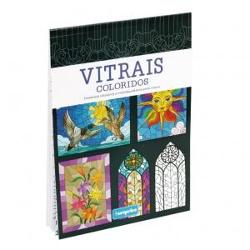 Carte de colorat pentru adulti Vitralii Roxo
