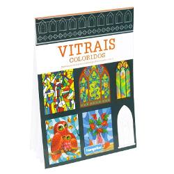 Carte de colorat pentru adulti Vitralii Laranja