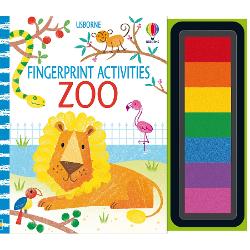 This fun activity book is full of ideas for fingerprinting lots of different animals that you might see in a zoo Print spots on a cheetah hippos wallowing in a lake stripes on lemurs tails koalas climbing trees and lots lots more Complete with seven bright ink pads to choose from The spiral binding means that the book lies flat as you fill the pages with your own fingerprints