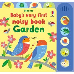 Press the buttons on the sound panel to hear chirping birds a shower of rain buzzing bees croaking frogs and owls hooting in a garden at nighttime The colourful eye-catching illustrations will appeal babies and toddlers