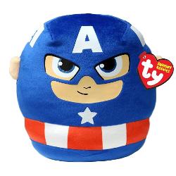 Jucarie de plus TY Squishy Beanies - Captain America 22 cm TY39257