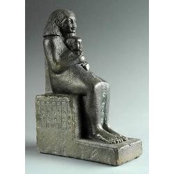 Statueta Polystone Senmut cu Neferura 20 cm eg02